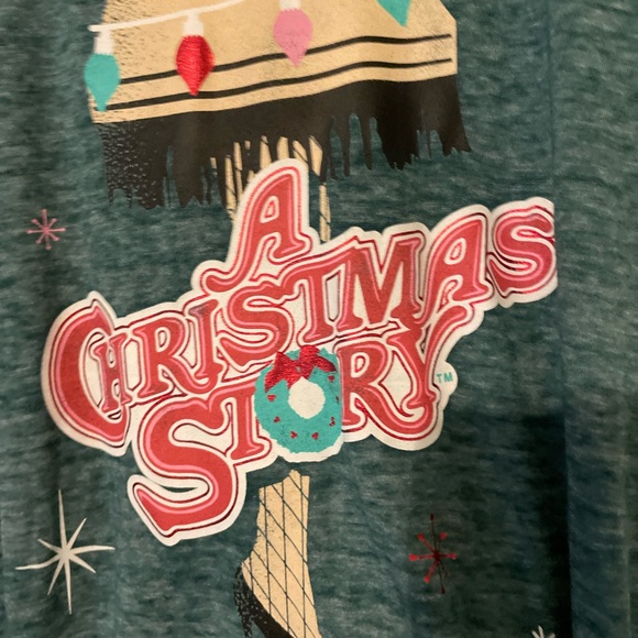 Lane Bryant Green Christmas Story Long Sleeve Tee - Picture 2 of 9